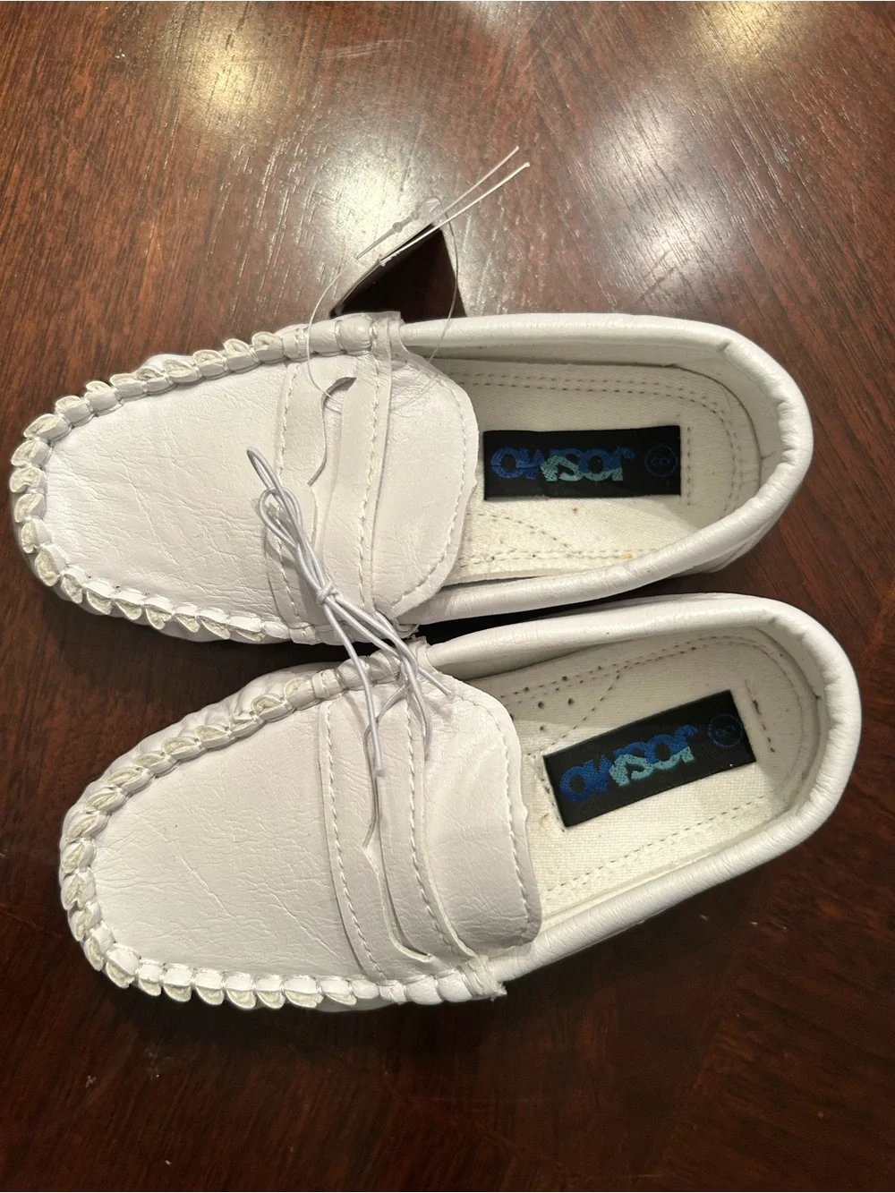 Josmo White Kids Moccasin Loafers